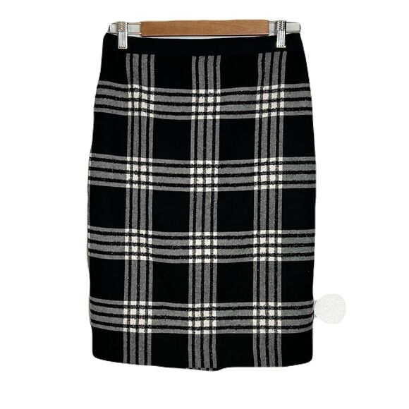 Talbots Dresses & Skirts - Talbots Women's Petite Black White Plaid‎ Pencil Skirt Size 4P Classic Corpcore